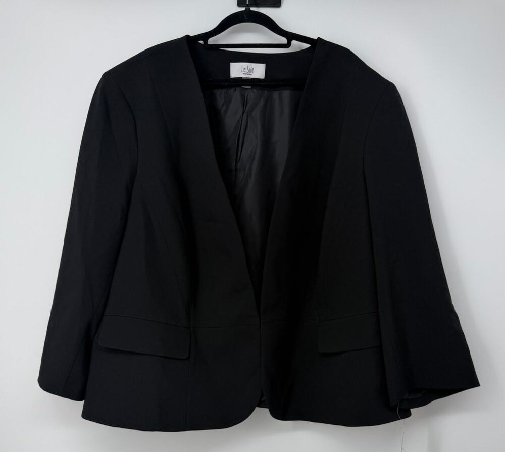 Le Suit Womens Open Front Blazer Size 24W